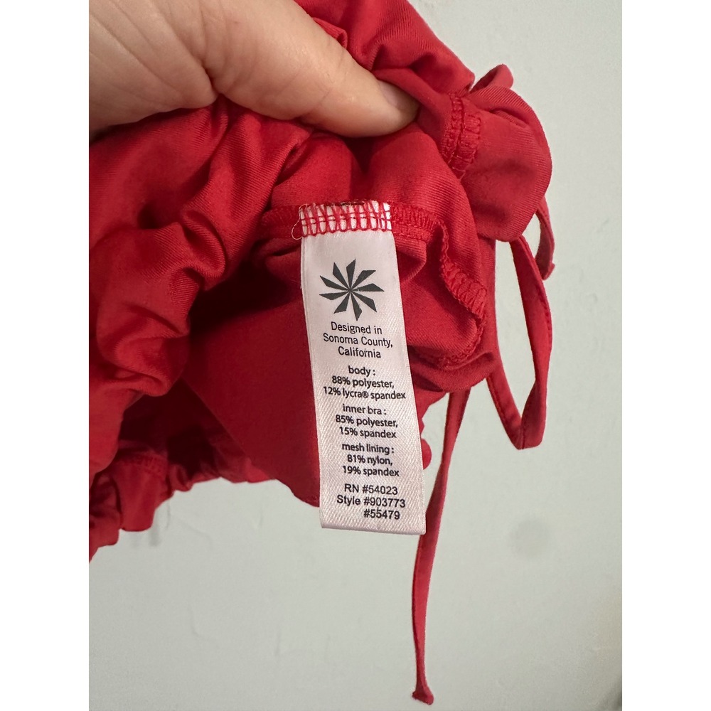 Athleta Red Drawstring Racerback Tank Top - Picture 4 of 6